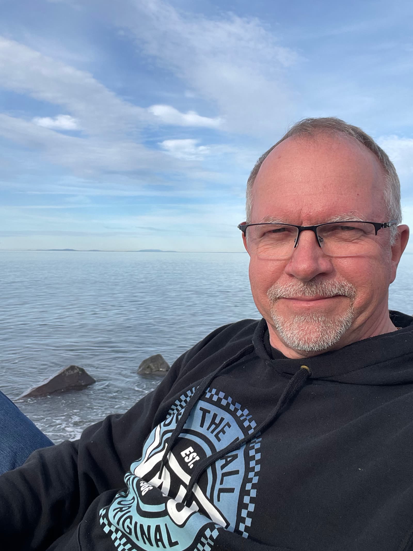 James Lidback by the water